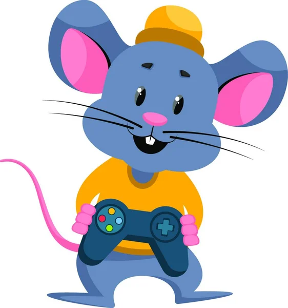 Ποντίκι Gamepad Εικονογράφηση Διάνυσμα Λευκό Φόντο — Διανυσματικό Αρχείο