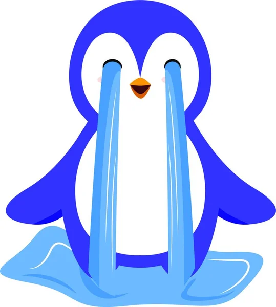 Illustration Penguin Blue Beak — Stock Vector