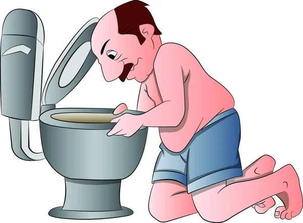 Una Joven Está Sentada Lavabo — Vector de stock