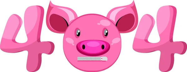 貯金箱のある可愛い豚のイラスト — ストックベクタ