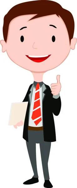 Hombre Negocios Con Una Sonrisa — Vector de stock