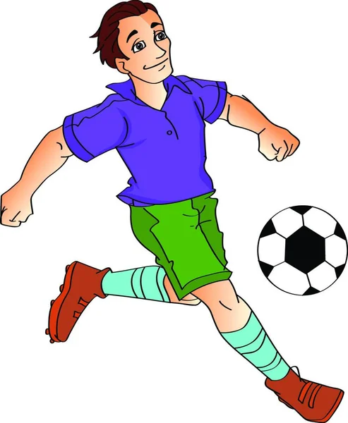 Vector Illustration Soccer Player — Stock Vector