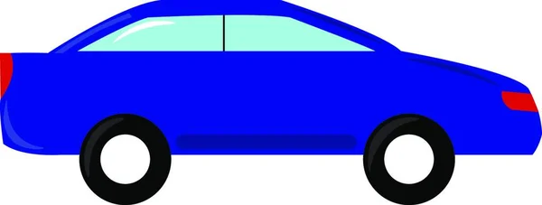 Blue Car White Background — Stock Vector