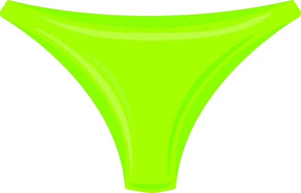 Ilustrace Zelené Žluté Plastové Kalhotky Bílém Pozadí — Stockový vektor