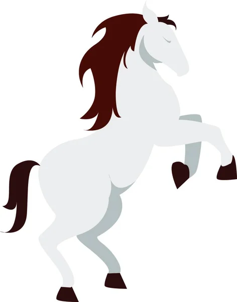 Paard Silhouet Geïsoleerd Witte Achtergrond — Stockvector
