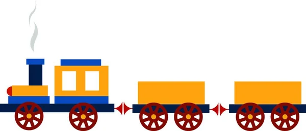 Ilustrace Vlaku Párou — Stockový vektor