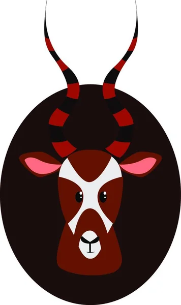 Ilustración Vectorial Toro Rojo Blanco — Vector de stock