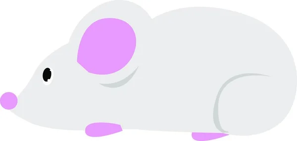 White Mouse Illustration Vector White Background — Stock Vector