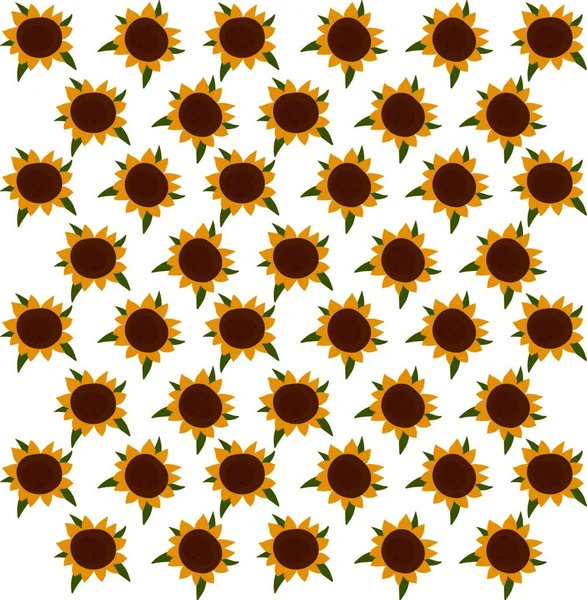 Papel Pintado Girasol Ilustración Vector Sobre Fondo Blanco — Vector de stock