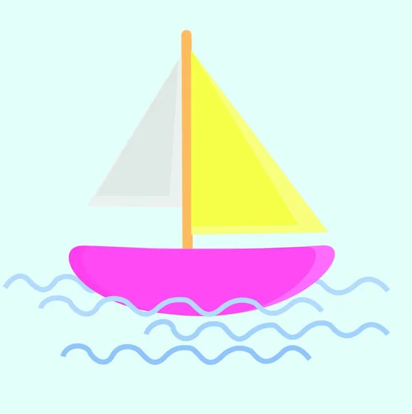 Vector Illustratie Van Een Boot Icoon — Stockvector