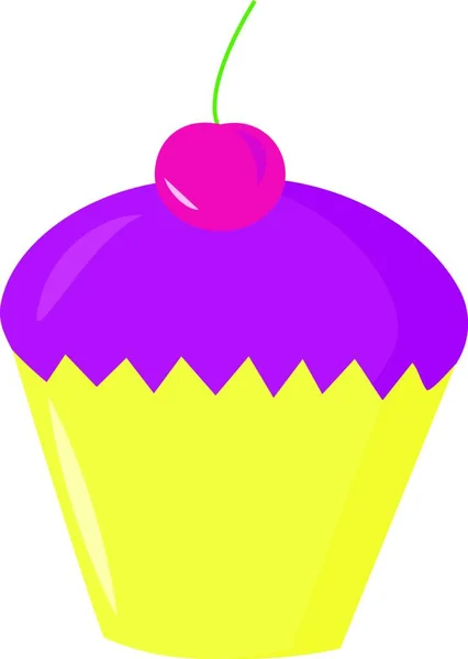 Cupcake Icona Web Semplice Illustrazione — Vettoriale Stock