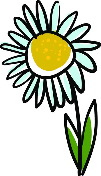 Daisy Drawing Illustration Vector White Background — Stock Vector