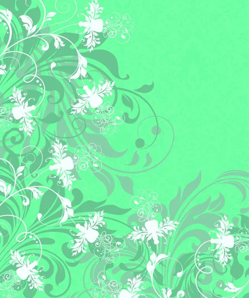 Carte Invitation Vintage Avec Motif Floral Abstrait Élégant Orné Fleurs — Image vectorielle