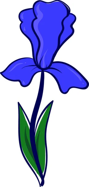 Синя Квітка Ілюстрація Вектор Білому Тлі — стоковий вектор