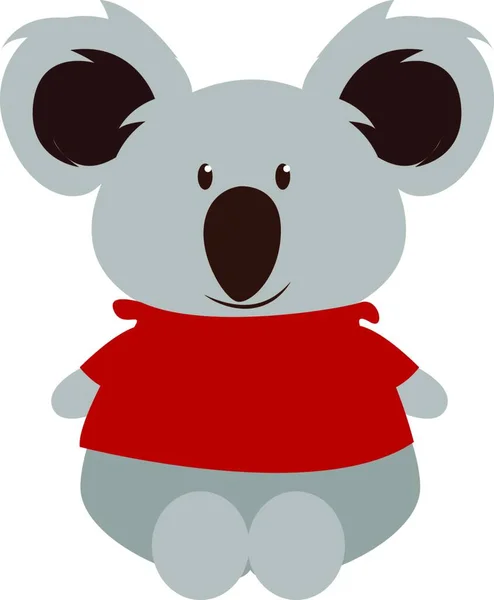 Koala Suéter Ilustração Vetor Sobre Fundo Branco —  Vetores de Stock