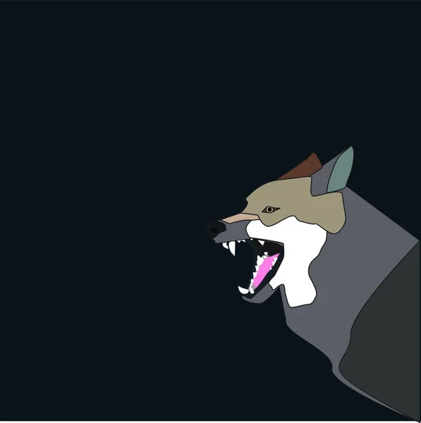 Vector Illustration Wolf — Stock Vector