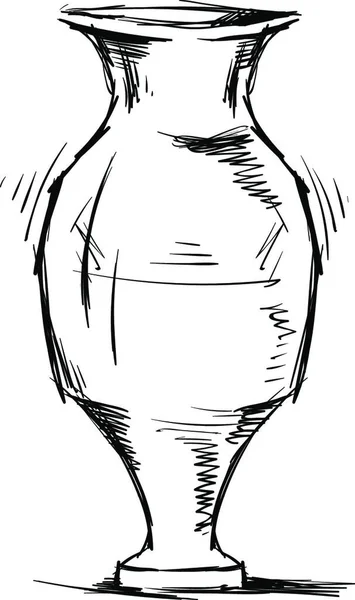Hand Drawn Sketch Glass Wine — Stock Vector