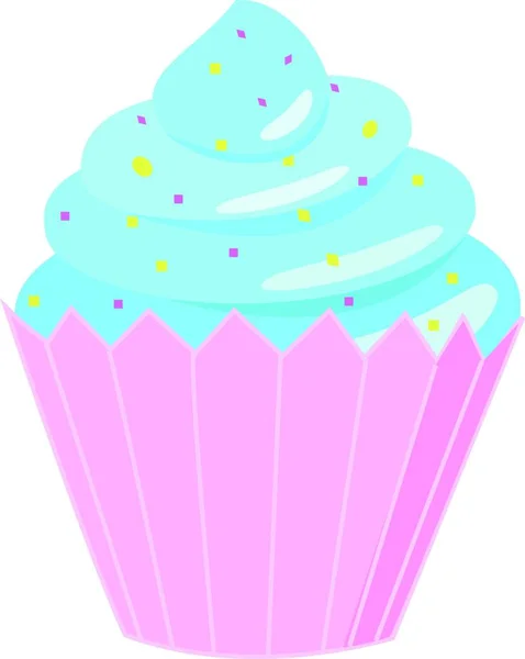 Vector Ilustración Cupcake Dibujos Animados — Vector de stock