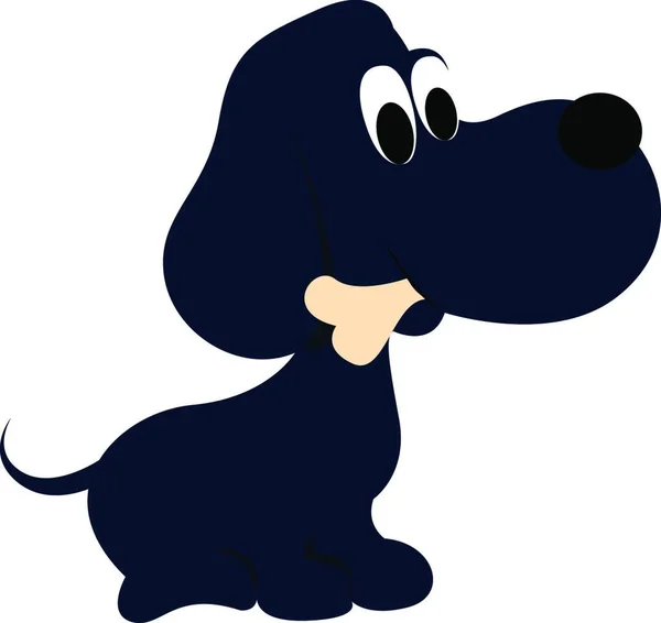 Hond Met Bot Illustratie Vector Witte Achtergrond — Stockvector