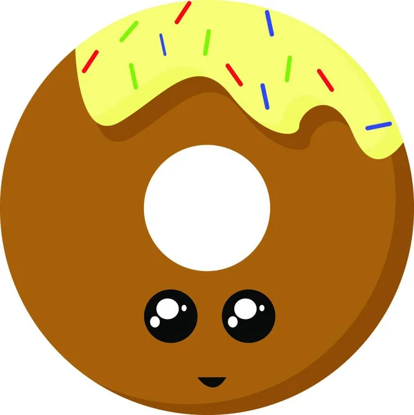 Donut Icono Web Ilustración Simple — Archivo Imágenes Vectoriales