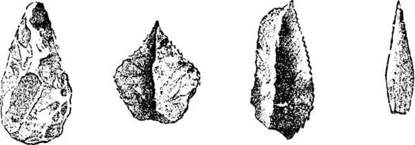 Vapen Och Verktyg Från Den Stora Björnens Och Renens Tid — Stock vektor