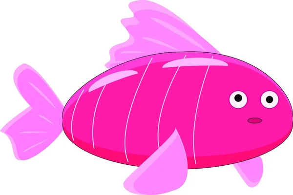 Illustration Cute Pink Octopus — Stock Vector