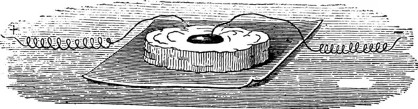 Décomposition Potasse Par Courant Électrique Illustration Gravée Vintage Magasin Pittoresque — Image vectorielle