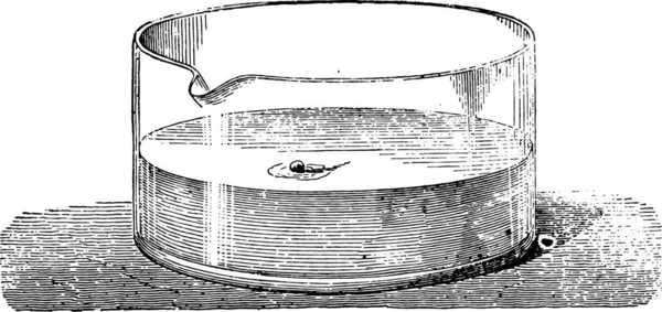 Combustión Sodio Agua Ilustración Grabada Vintage Magasin Pittoresque 1867 — Archivo Imágenes Vectoriales