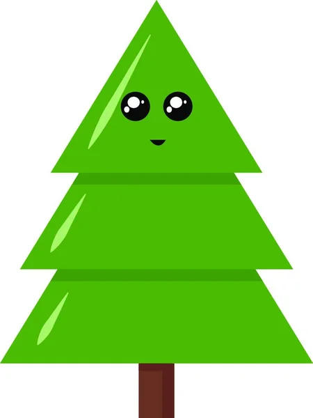 Árvore Natal Verde Com Arco —  Vetores de Stock