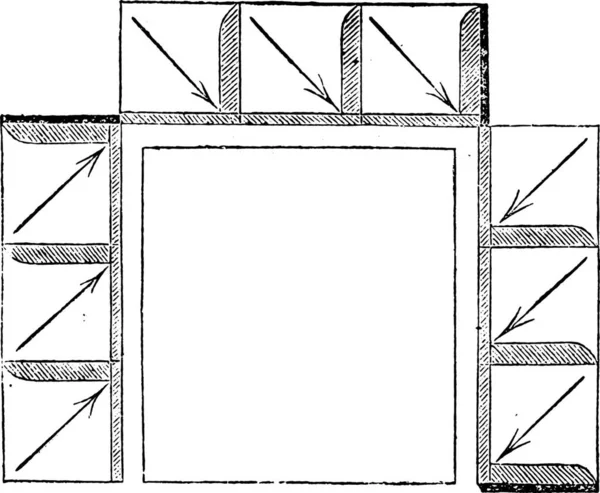 Schwarz Weiße Vektorillustration Eines Rahmens Eines Vintage Rahmens — Stockvektor