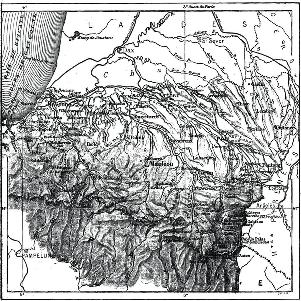 イスラエル国家の古い地図です — ストックベクタ