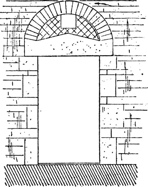 Porta Secolo Illustrazione Incisa Epoca Dizionario Parole Cose Larive Fleury — Vettoriale Stock