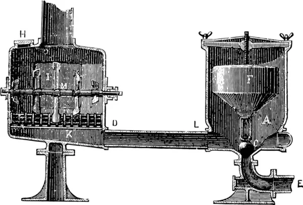 Dispositivos Corte Receptor Spillway Vintage Gravada Ilustração Dicionário Medicina Usual — Vetor de Stock