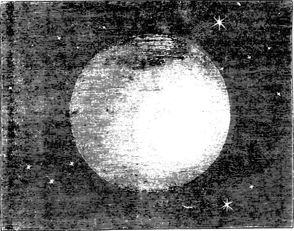 エンケの彗星 それとしての伸縮ビュー掲載 1823 ビンテージの刻まれた図 — ストックベクタ