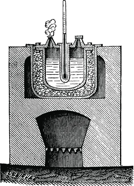 Preparación Fósforo Rojo Ilustración Grabada Vintage Enciclopedia Industrial Lami 1875 — Archivo Imágenes Vectoriales