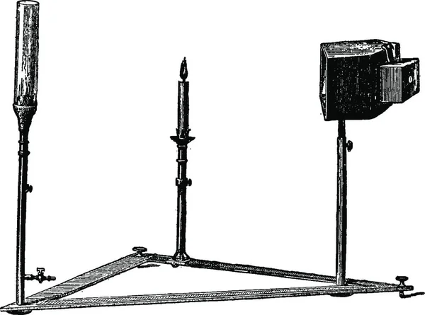 Fotometry Foucault Vintage Grawerowane Ilustracja Przemysłowe Encyklopedia Lami 1875 — Wektor stockowy