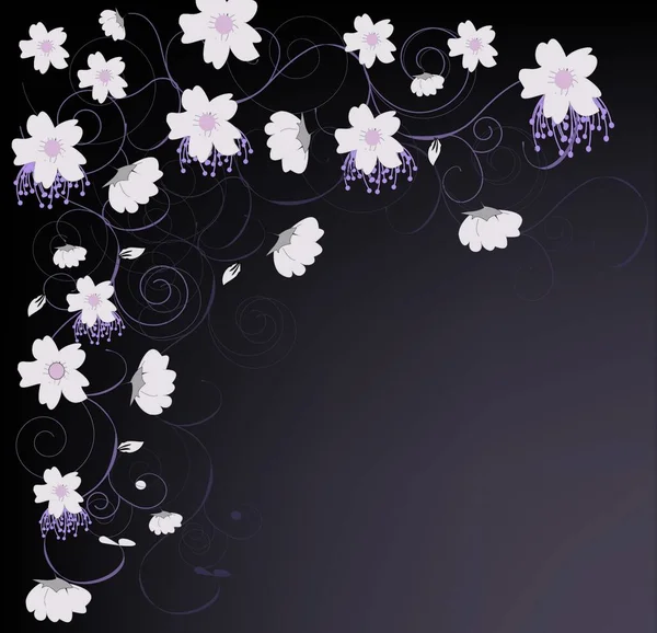 Fundo Floral Primavera Com Lugar Para Seu Texto —  Vetores de Stock