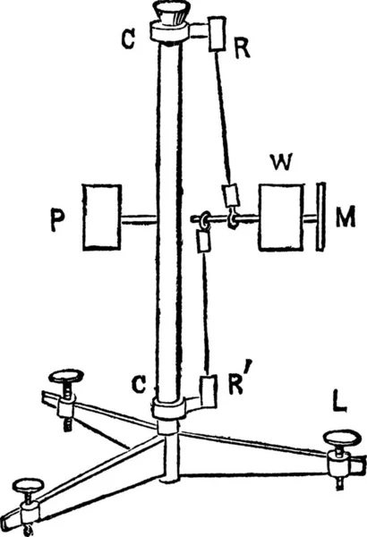 Vektor Illustration Einer Cartoon Zeichnung Einer Alten Mechanischen Skala — Stockvektor