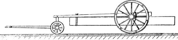 Tekening Van Een Oude Vintage Gegraveerde Afbeelding Van Een Mechanische — Stockvector