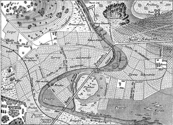 Mappa Della Città Dello Stato Della Capitale Del Regno — Vettoriale Stock