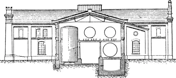 Эскиз Здания Окном — стоковый вектор