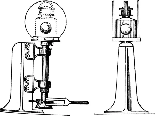 イギリスのビンテージの刻まれた図のインジケーターの針 産業百科事典 1875 — ストックベクタ