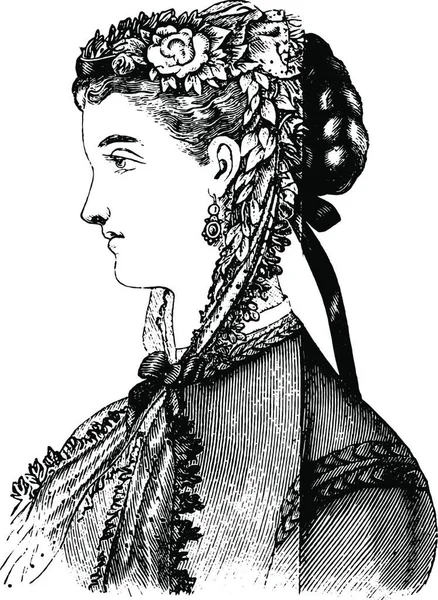 Ілюстрація Красивої Молодої Жінки — стоковий вектор