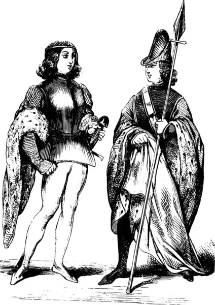 Pons Und Sauret Grafen Von Toulouse Gravierte Illustration Magasin Pittoresk — Stockvektor