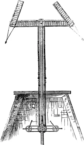Ілюстрація Крана Будівлею — стоковий вектор