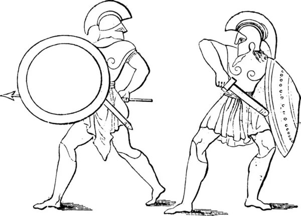 Cartoon Illustratie Van Een Ridder Met Een Zwaard — Stockvector
