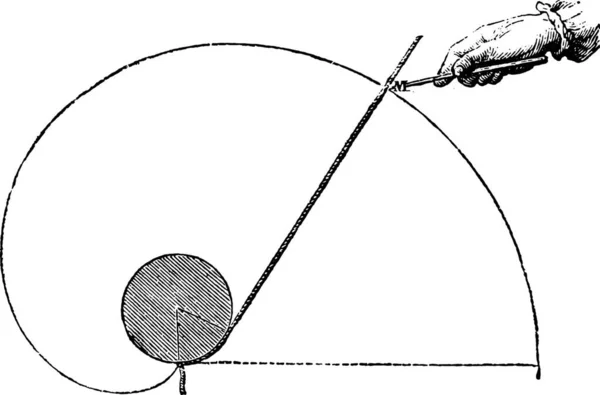 フェイ ビンテージの刻まれた図の鼓膜のプロットになります マガシンドス Pittoresque 1852 — ストックベクタ