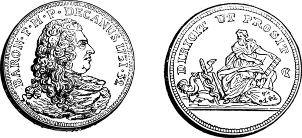Baron Chip Illustrazione Incisa Epoca Magasin Pittoresque 1858 — Vettoriale Stock