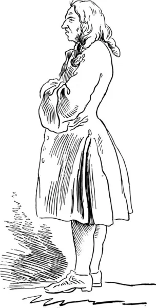 Gradot ウェイター ビンテージの図が刻まれました マガシンドス Pittoresque 1867 — ストックベクタ
