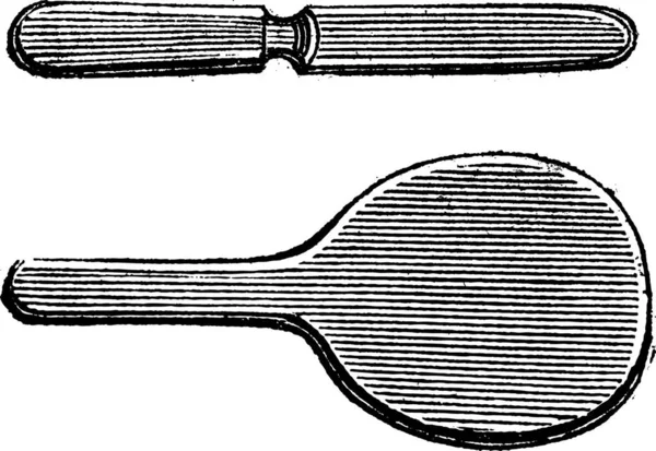 Fig Matériel Pêche Couteau Palette Pour Couper Sang Illustration Gravée — Image vectorielle